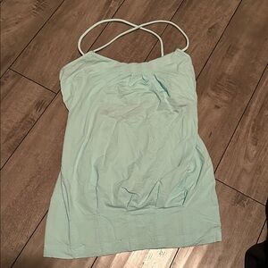 EUC Lululemon tank with built in bra teal (see measurements for size)